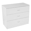 File Cabinet with 3 Drawers, Modern White Drawer Dresser Wood, Metal Handle Chest Of Drawer for Bedroom Office Closet Entryway Hallway