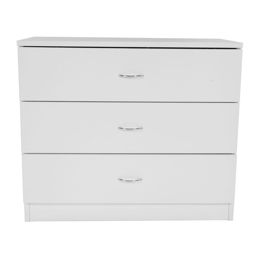 Modern Wooden 3 Drawers Dresser, Under Desk File Cabinet Storage Drawer, Bedside Nightstand for Bedroom Living Room, White