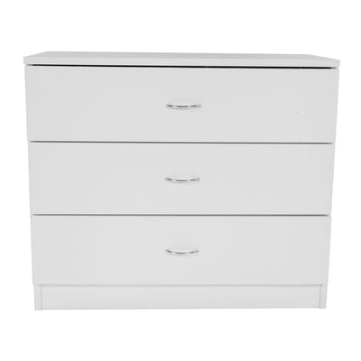 Modern Wooden 3 Drawers Dresser, Under Desk File Cabinet Storage Drawer, Bedside Nightstand for Bedroom Living Room, White