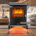 1500W Electric Heaters for Home, Seizeen 22"H Compact Electric Fireplace Space Heater, 19-Level Temperature Control System, ETL Certified, Overheating Safety Protection, Virtual Flame