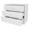 Seizeen 3-Drawer Dresser, White Simple Chest of Drawer for Bedroom, Office File Cabinet Under Desk Storage Drawer, Bedside Nightstand as Side Table