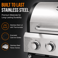 3-Burner Propane Gas Grill with Side Burner, 40,500 BTU Stainless Steel Outdoor BBQ Grill, 465 Sq. In. Cooking Area, Electronic Ignition and Side Table for Patio Backyard
