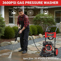 Seizeen 3600PSI Gas Powered Pressure Washer – 7HP Aluminum Pump, Built-In Foam Cannon, 4 Nozzles, 2.6GPM Flow Rate, 32.8FT Max Spray Distance