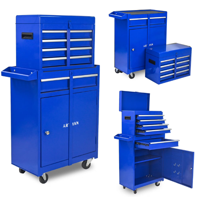 5-Drawer Rolling Tool Cabinet,Tool Chest on Wheels with Keyed Locking System and Drawer Liners,Tool Chest with Link Buckle for Warehouse and Garage