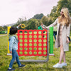 Seizeen Outdoor Lawn Games, Giant 4 In a Row Game Set for Adults and Kids, 4-to-Score Kids Game for Indoor Family Fun, Red & Gray, 42 Rings, 3.6 Ft Tall