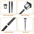 6pcs Waterproof Solar Torch Light Outdoor Decorative Lighting with Flickering Dancing Flames Auto On/Off