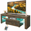 Clearance! TV Cabinet Console & TV Stand, Farmhouse Entertainment Center with LED Lights, Media Console for Living/Gaming Room/Bedroom, 3 Storage Shelves & 1 Drawer, Espresso