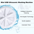 Portable Mini Ultrasonic Washing Machine