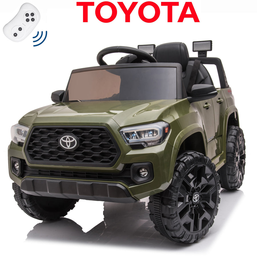 Ride on Truck Cars for Boys & Girls, 12V Toyota Tacoma Kids Ride on Toy with Remote Control, Green