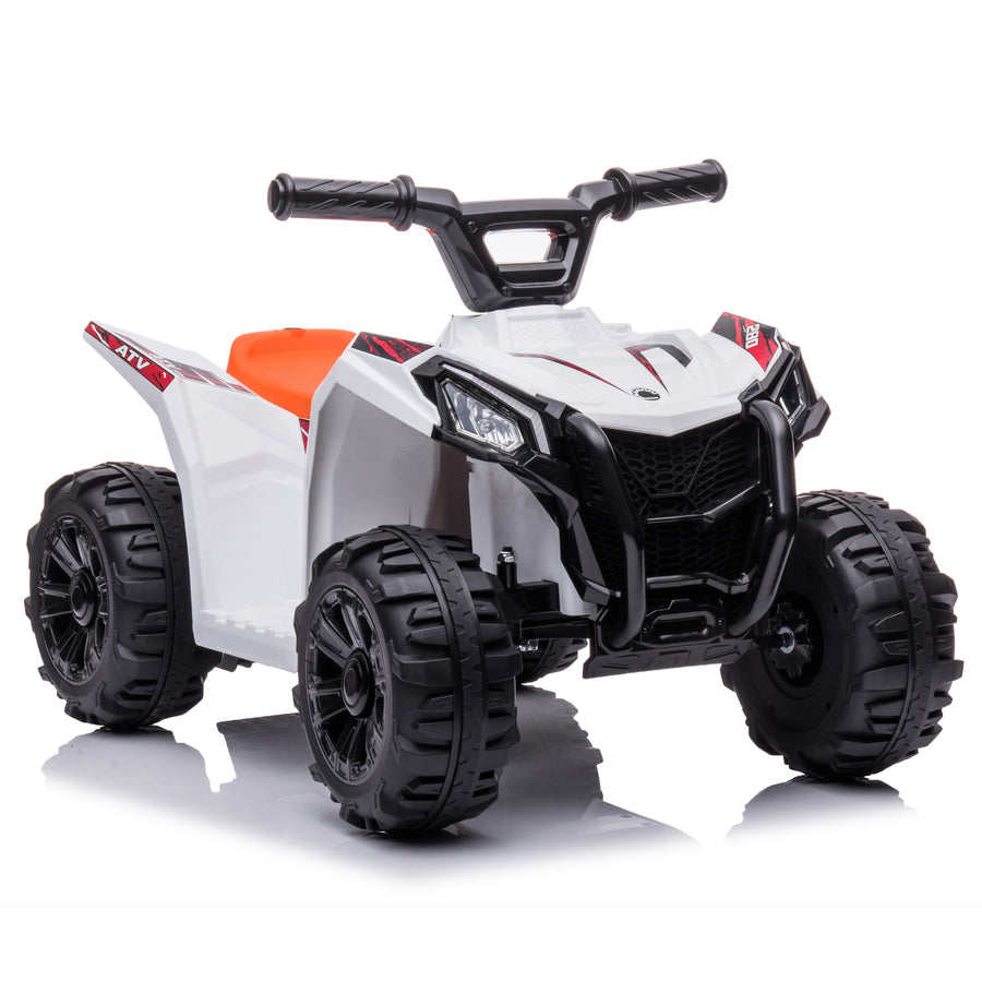 Kids 4 Wheeler, Electric Ride on ATV for Age 1-2.5, Rechargeable Battery Ride on Toy Car, 1.8mph Safe Speed to Free Driving, White