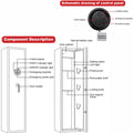 Security Cabinet for Gun, Electronic Gun Safe Storage for 5 Long Gun Rifle and 3 Pistol, Heavy-Duty Large Storage Cabinet W/Touch Screen Keypad, Alarm System, Sensor Light, Emergency Battery, Shelf