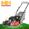 Lawn Mower Gas Powered, 144CC 4-Stroke Cordless Lawn Mower, 3-IN-1 Powerful Mower with Bag, Push Mower for Lawn Garden Yard, Adjustable Height, Contains Motor Oil