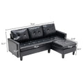 L-shaped Disassembly and Assembly of the Backrest Pull Point Three-Seat Indoor Sofa