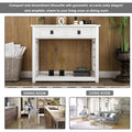 Console Table with 2 Drawers and Bottom Shelf, Entryway Accent Sofa Table