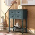 Narrow Console Table with Three Storage Drawers and Bottom Shelf