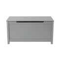 Gray Toy Chest for Boys Girls, Wooden Storage Bench Seat with Safety Hinge Lid, Kids Toy Box Organizer, Modern Storage Furniture for Entryway, Living Room, Bedroom, Toddler Room, A05