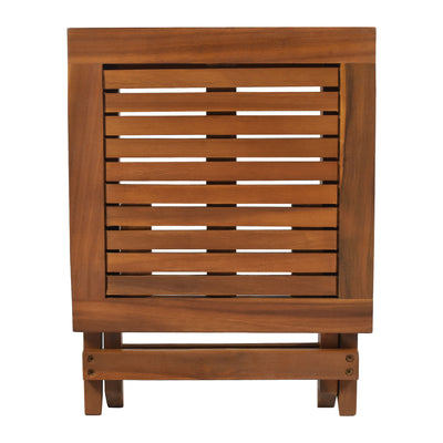 3 Pieces Outdoor Chaise Lounge Set, Wood Patio Furniture Set Extended, 2 Foldable Chaise Lounge Chair with 1 Table, Sun Lounger for Poolside Beach Patio, Brown Lounger + Gray Cushion