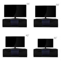 TV Stand for 55 inch TV, Seizeen Media TV Console with LED RGB Lights, Modern Entertainment Center TV Cabinet with Storage Shelves & Drawer, Black