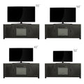 Fireplace TV Sand with Barn Door, for TVs up to 65 inches, Entertainment Center with Fireplace, Media Console Cabinet for Living Room, 58 Inch, Black, A02