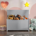 Gray Toy Chest for Boys Girls, Wooden Storage Bench Seat with Safety Hinge Lid, Kids Toy Box Organizer, Modern Storage Furniture for Entryway, Living Room, Bedroom, Toddler Room, A05