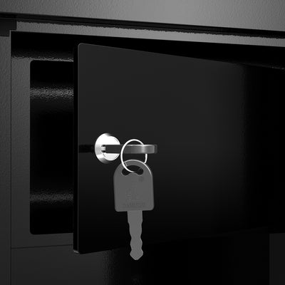 Fingerprint Gun Safe, 5-Gun Safe with 3 Pistol Bags, Upgraded Heavy-Duty Safe Storage 3 Quick Access Ways, Digital Keypad Gun Storage Cabinet W/Alarm System, Top Box, Removable shelf, Sensor light