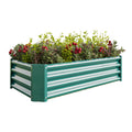 Raised Garden Beds Outdoor, Rectangle Raised Planter 4x2x1ft, Raised Bed Flower Planter for Flowers Plants, Vegetables, Silver