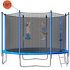 Seizeen 10FT Kids Trampoline - Heavy-Duty Trampoline with Enclosure, All-Weather Trampolines with High Density Net & 4 Steel Support, Outdoor Lawn Garden Yard Thickened Trampolines, Blue