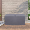 Outdoor Storage Box, XXL Patio Deck Box 120 Gallon Lockable, Waterproof Storage Deck Box for Outside Garden Pool Studio, with 175lbs Seat, Gray