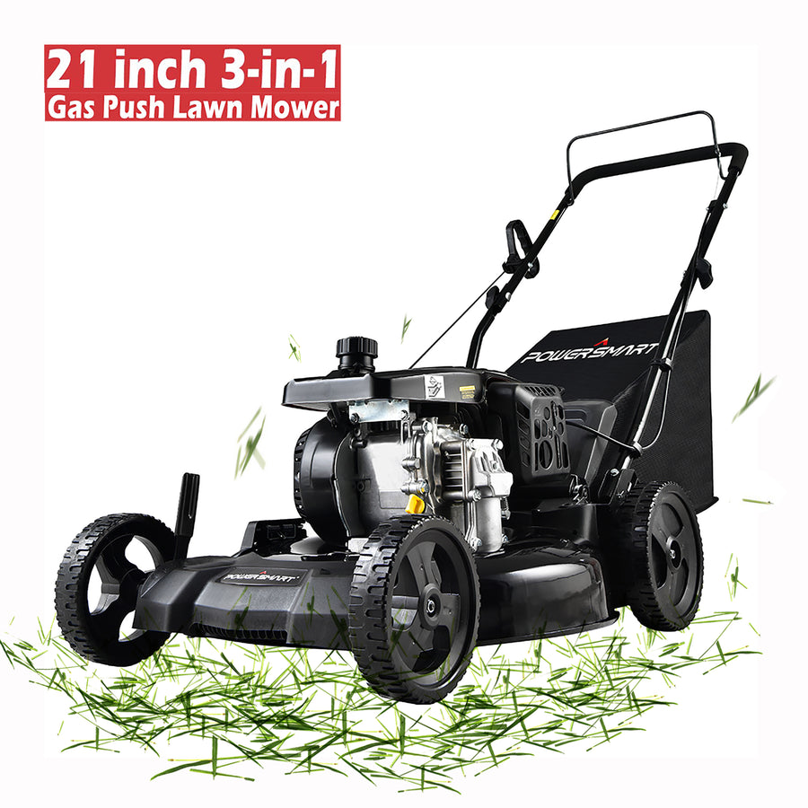 Push Lawn Mower Gas Powered, Cordless Mower with 209CC 4-Stroke OHV En –  seizeen
