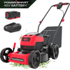 Lawn Mower Cordless, 40V 17'' Electric Lawn Mower Battery Powered, 3-in-1 Self Propelled Lawn Mower Walk-Behind, 4Ah Lithium-ion Battery & Charger, 5 Height Adjustable, Foldable, Red