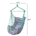 Hammock Chair Distinctive Cotton Canvas Hanging Rope Chair with Pillows Green