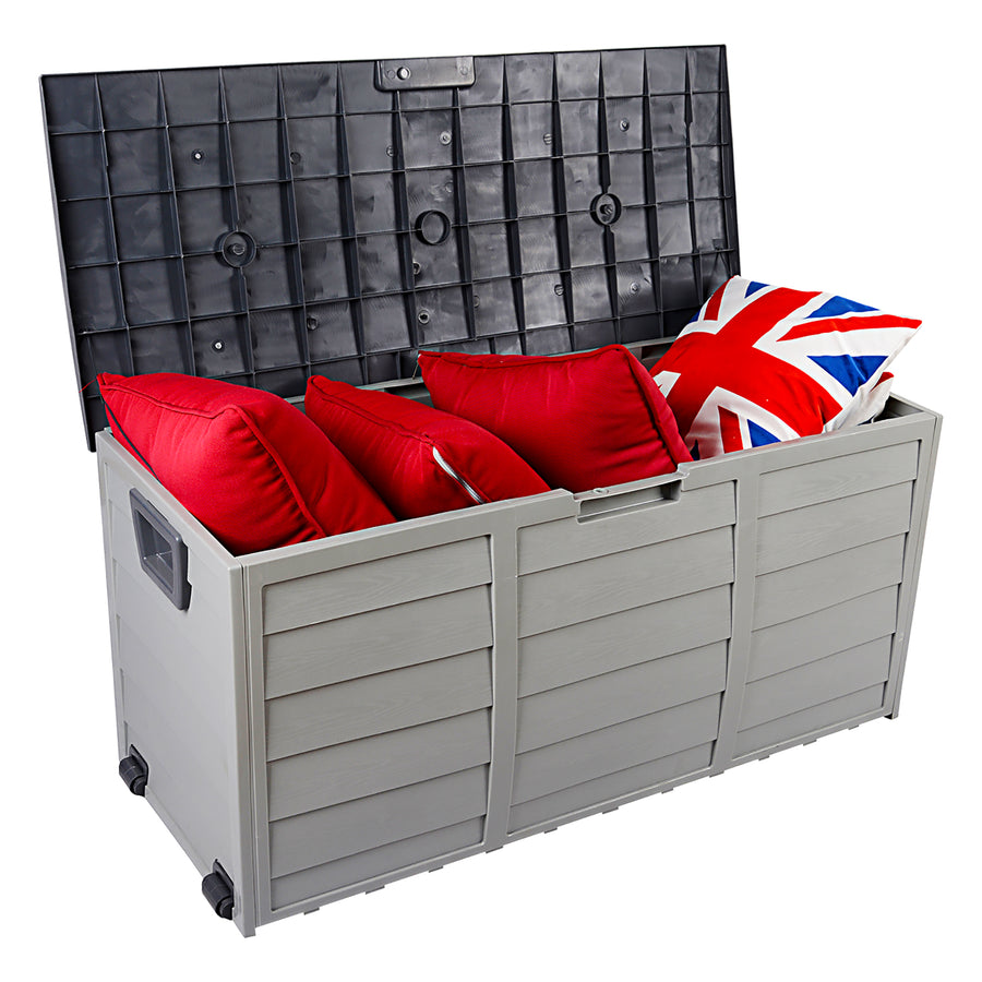 Pool Box Set Seizeen Deck Box with Wheels, Large Storage Deck Box for Pool Accessor ...
