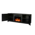 Fireplace TV Stand for TVs up to 65 inches, Black, L0273