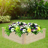 Outdoor Wooden Raised, 24'' x 24'' Garden Bed, Durable Planter Box for Vegetables, Flowers, Grass, Lawn, Yard - Natural