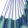 Hammock Chair Distinctive Cotton Canvas Hanging Rope Chair with Pillows Blue