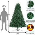 Seizeen™7.5FT Christmas Trees, Green Realistic Christmas Decor Tree with 1400 Tips, S04