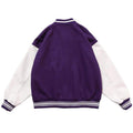 Buy 1 Get 1 50% OFF - Vintage "Bone" PU Flocking Varsity Jacket