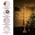 Seizeen™ 4FT 5FT 6FT White Birch Tree 3PCS Set, Christmas Trees with White Lights