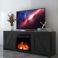 Fireplace TV Stand for TVs up to 65 inches, Black, L0273