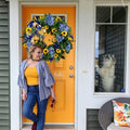 Ukraine Flag Sunflower Front Door Wreath（Stand With The Ukrainian People）✊