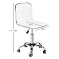 Horizontal Bar Chair Office Chair Armless White