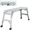 Seizeen Folding Work Platform, 50¡¯¡¯L Portable Step Ladder, Multipurpose Full Aluminum Ladder 225LBS Capacity