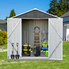 6' x 4' Outdoor Metal Storage Shed, Tools Storage Shed, Galvanized Steel Garden Shed with Lockable Doors, Outdoor Storage Shed for Backyard, Patio, Lawn, D8311